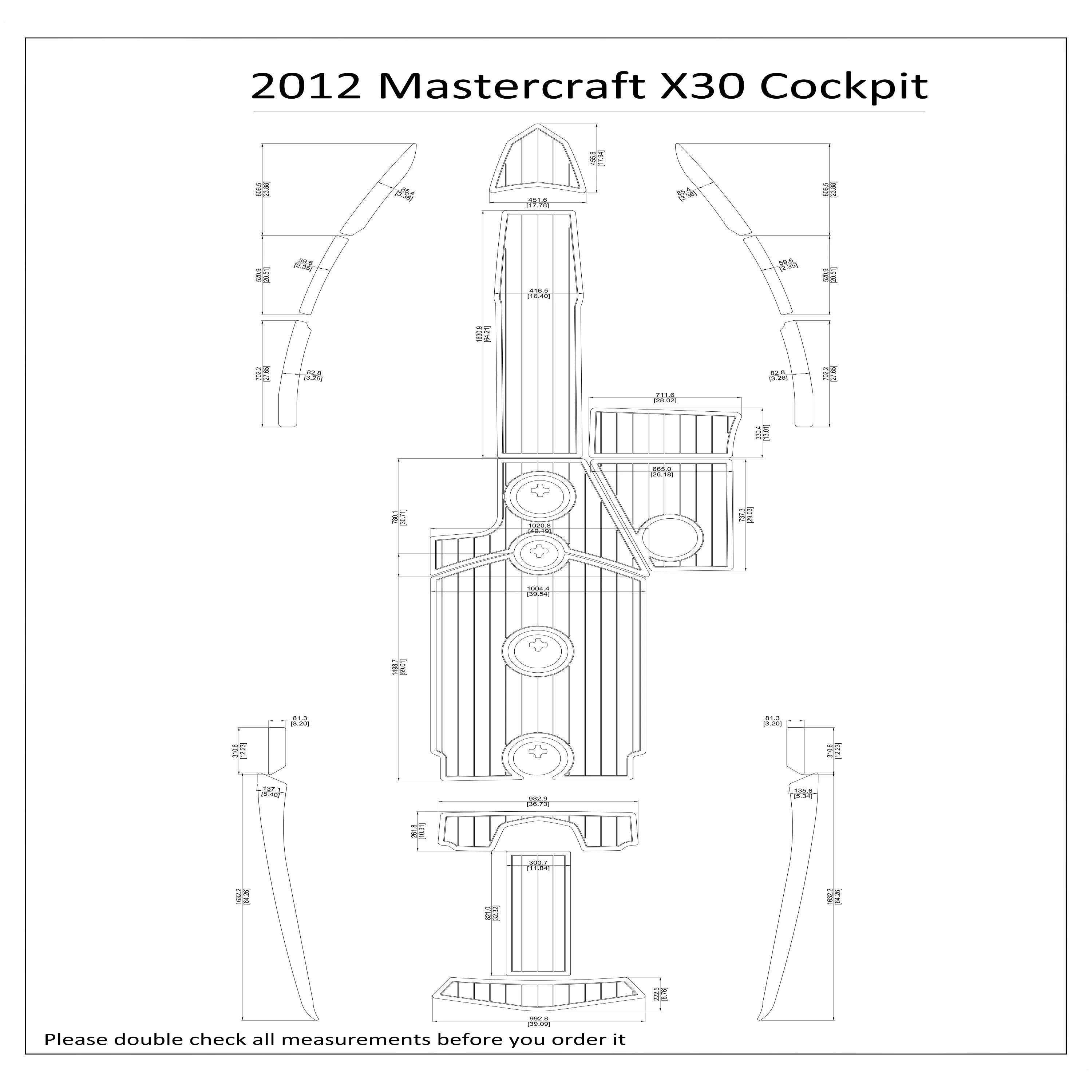 2012 Mastercraft X30 кабина лодка EVA искусственная пена Тиковая напольная подушка |