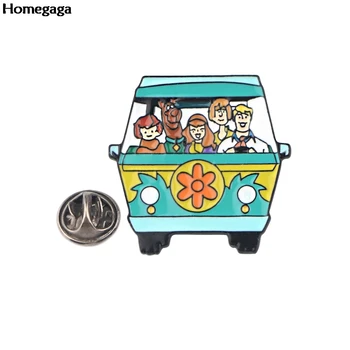 

Homegaga Cartoon Go on A Trip Badges Cool Alloy Metal Pin Hat Collar Pins Cute Costume Brooches Unisex Jewelry for Family D2697