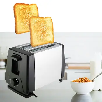 

Household Automatic Bread Toaster Baking Breakfast Machine Stainless Steel 2 Slices Slots Bread Maker Kitchen Toasters Machine
