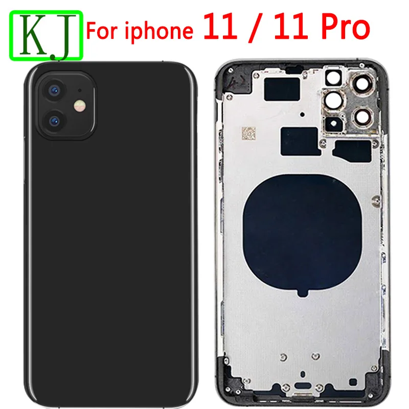 Для iphone 11 крышка батареи+ средняя рамка+ Оправа объектива камеры+ sim лоток боковой ключ для iphone 11 Корпус чехол задняя крышка