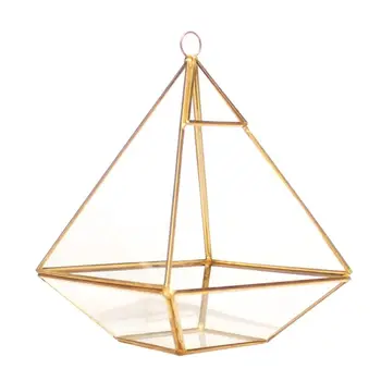 

Decorative Jewelry Chest Geometric Terrarium Geometric Diamond Desktop Garden Planter N0HE