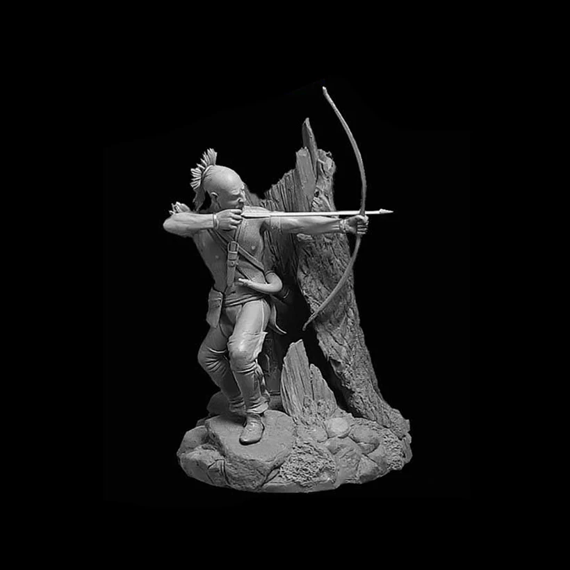 1/24  ancient  man stand warrior  Resin figure Model kits Miniature gk Unassembly Unpainted