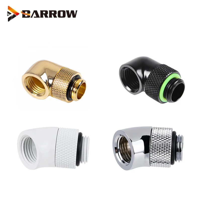 Barrow 6 шт. 45/90 градусов Поворотный фитинг G1/4 &quotПоворотный 45 адаптер для