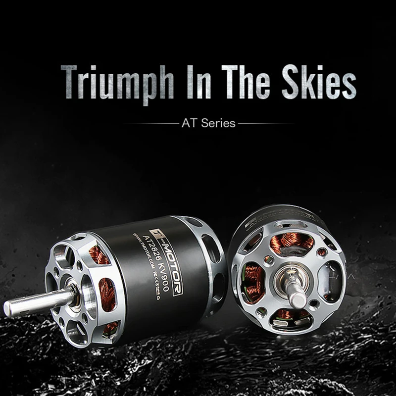 T-MOTOR длинный вал AT2826 KV880 KV1250 внешний ротор бесщеточный двигатель для FPV БПЛА фиксированное крыло rc Дрон мульти-пурпос