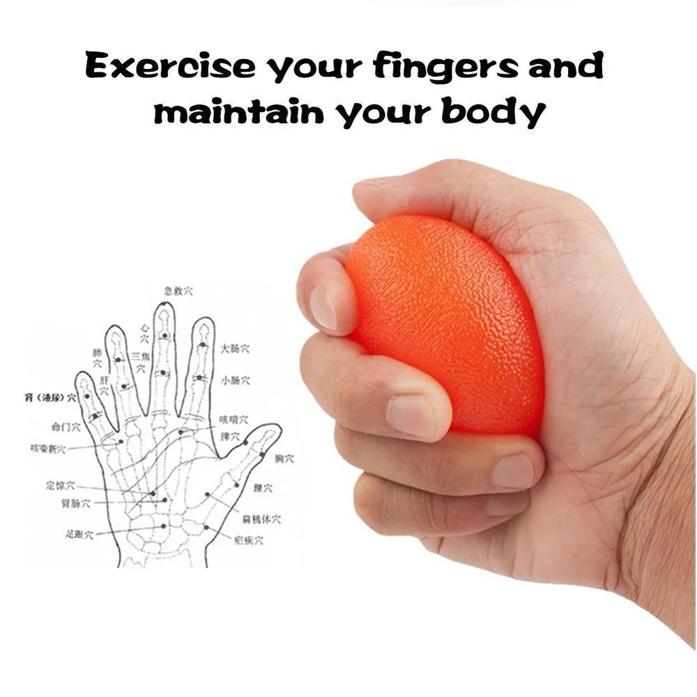 Silicone Gel Egg Stress Ball Hand Relax Squeeze Relief Adults Toy Fitness Expander Gripper Wrist Finger 1