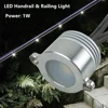 Outdoor 1W LED Handrail Light Waterproof IP65 Tube Lamp 12V 30mm Cut Hole Recessed Spotlight Road Bridge Railings Lighting 1
