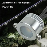 Outdoor 1W LED Handrail Light Waterproof IP65 Tube Lamp 12V 30mm Cut Hole Recessed Spotlight Road Bridge Railings Lighting 1