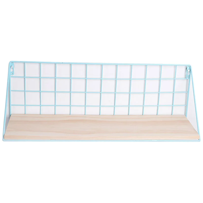 

Wooden Iron Wall Shelf Wall Mounted Storage Rack Organization for Bedroom Kitchen Home Decor Kid Room DIY Wall Decoration Holder