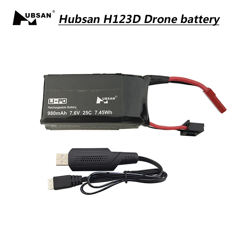 7 6 V 980mAh литиевая батарея с USB зарядным устройством для запасных частей Hubsan H123D