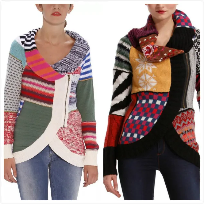 

Spain's Spring and Autumn New Printed Fashion Coloured Women's Knitted Sweaters