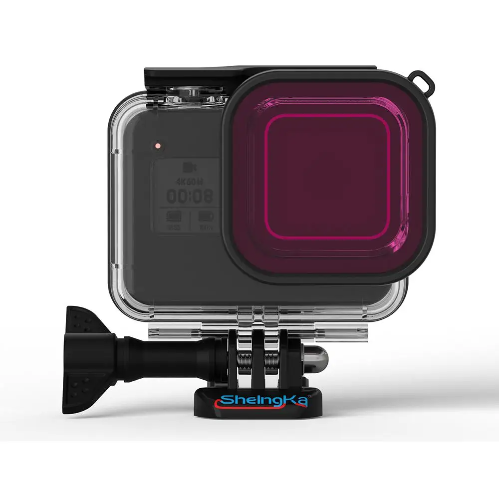 Фильтры для камеры для Gopro Hero 8 Водонепроницаемый чехол для глубоких погружений фильтры для объективов для Gopro Hero 8 Водонепроницаемый Корпус чехол Комплект фильтров r60