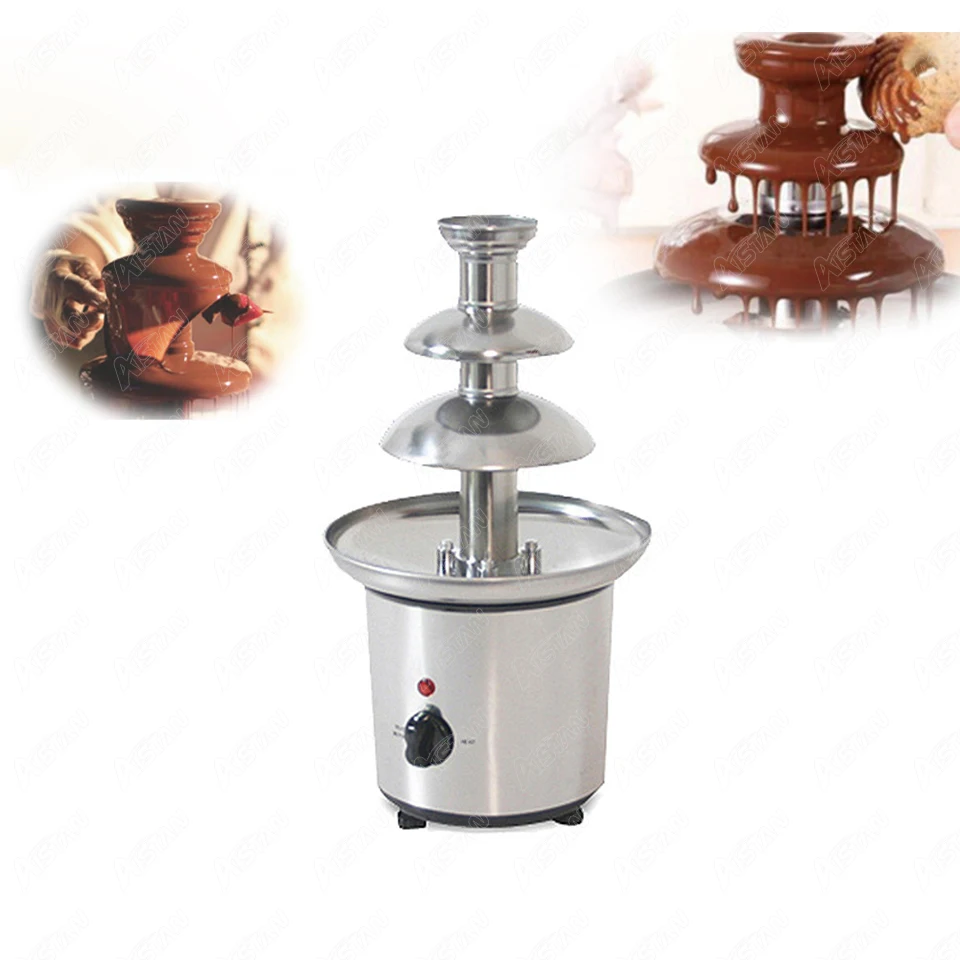 NP304 3 Layers Electric Chocolate Fountain Machine Commercial Chocolate Melt Fondue Waterfall