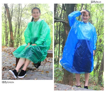 

Transparent Disposable Raincoat Thick Bicycle Tour Woman Jacket Plastic Rain Poncho Batas Desechables Waterproof Suit AC50RC