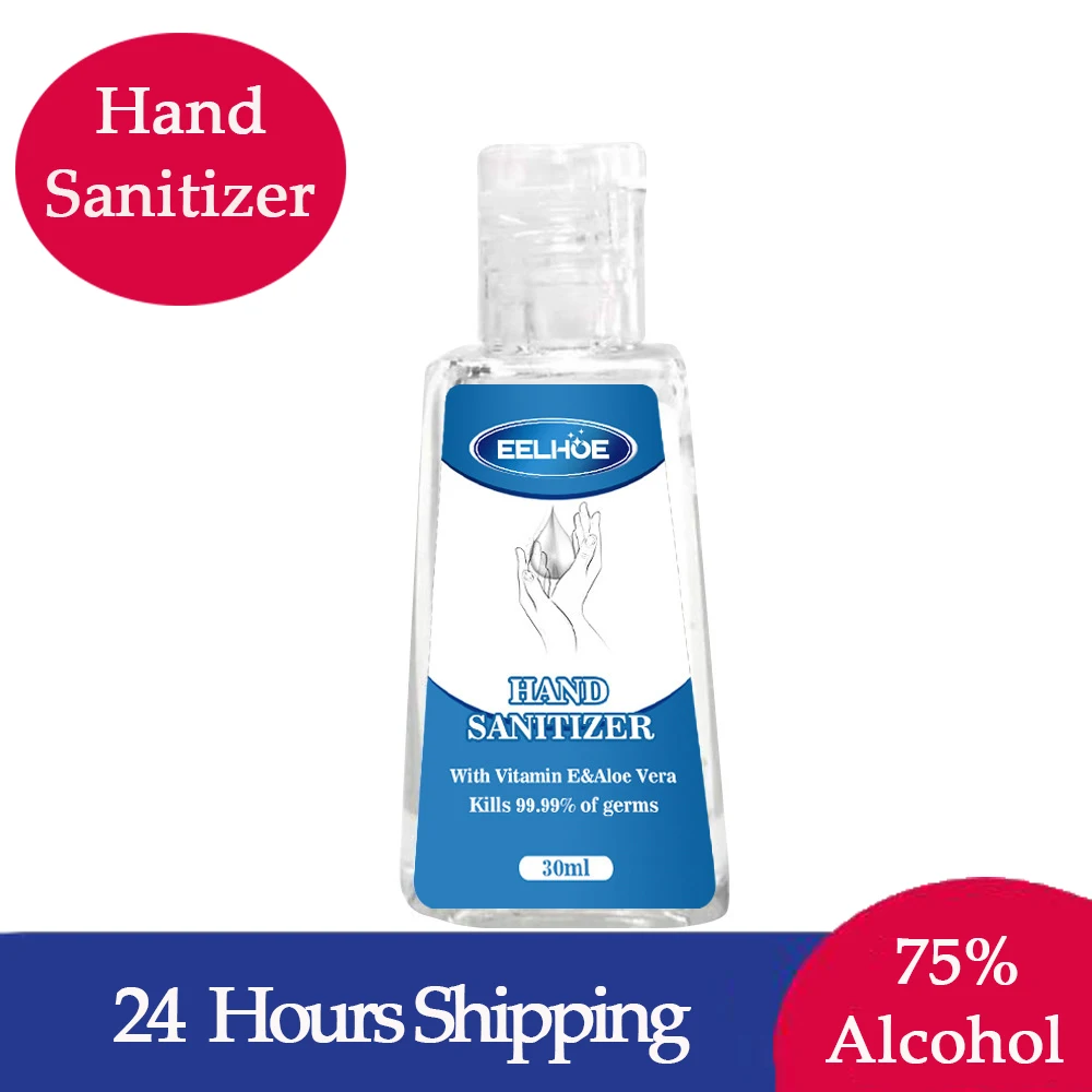 

75% Alcohol 200pcs 30 ML Mini Portable No-wash Hand Sanitizer Press Travel Hand Sanitizer Soothing Gel In Stock 24 Hours Ship