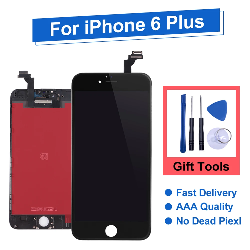 Grado Aaa + + + Per Iphone 6 Plus Lcd Con Touch Screen Digitizer Assembly Per Iphone 6 P Schermo Lcd Nessun Pixel Morto