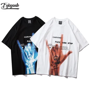 

FOJAGANTO Men's Fashion T Shirts Brand 2020 Men Summer Short Sleeve Printing Tees High Quality Male Trend BF Style T Shirts