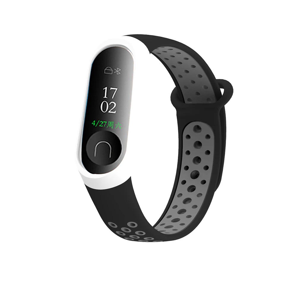 3 Для Xiaomi Mi Band 3 4 ремешок для часов спортивный стиль сменный ремешок для часов водонепроницаемый силиконовый кронштейн для Xiaomi Mi 3 4 серии - Цвет: 3
