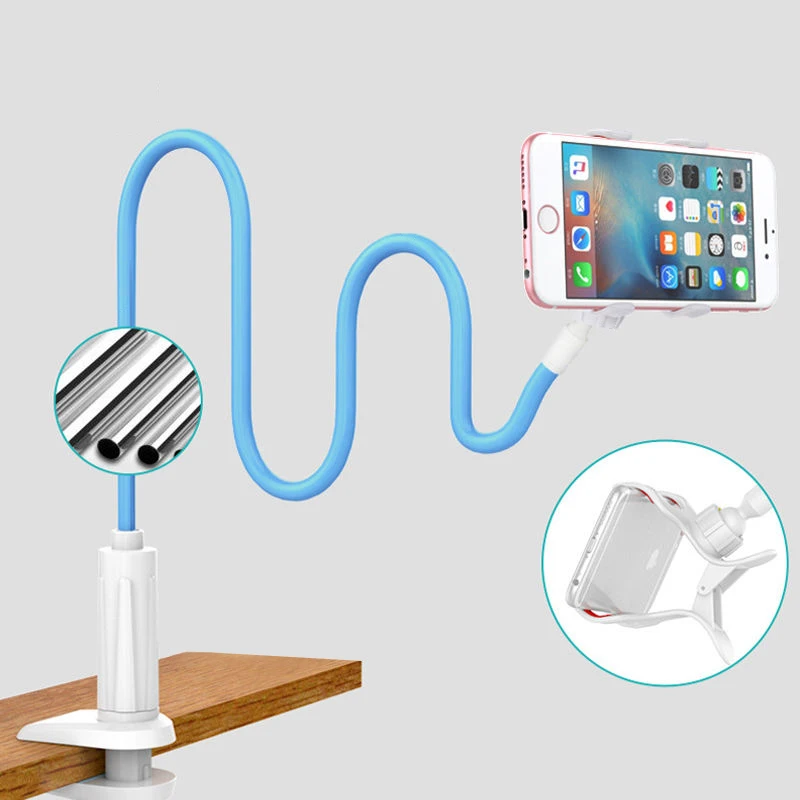 Universal Phone Holder Bed Clip Lazy Flexible Gooseneck Clamp Long Arms Mount for 8/7/6s Desk Mobile | Мобильные телефоны и