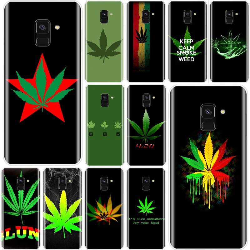 

Hot Hemp Leaf Cover TPU Phone Case For Samsung Galaxy A5 A7 A8 2015 A5 A7 A8 2016 A3 A7 2017 A9pro