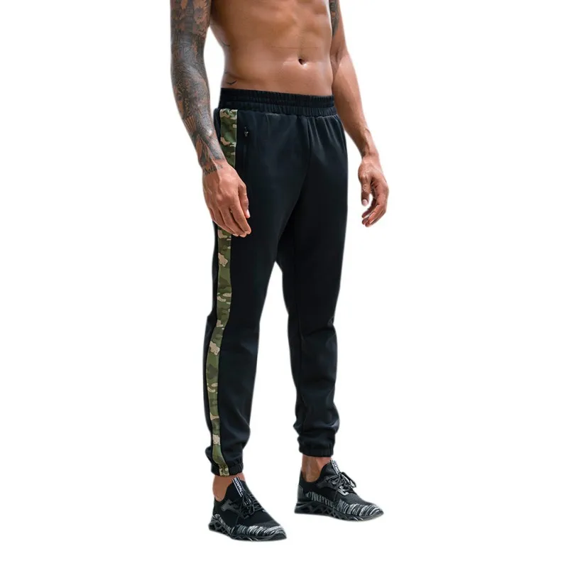 

Men Loose Sports Straight Pants Fitness Running Training Camouflage High Waist Trousers Stretch Quick-Drying Casual