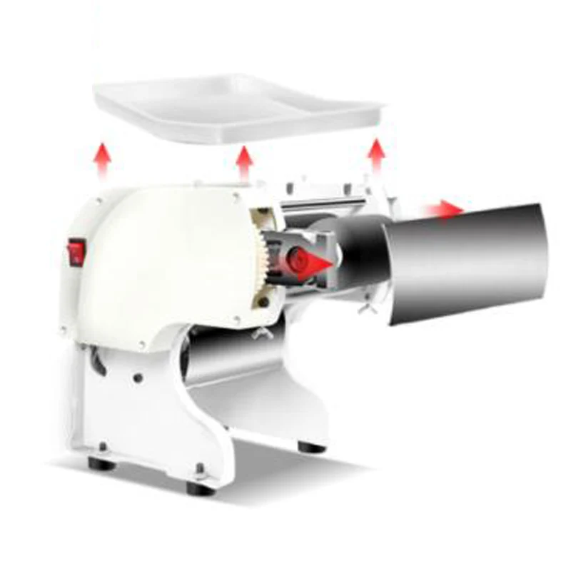 120kg/h Multi-function Meat Cutting Machine 550W Stainless Steel Commercial Slicer Desktop Electric Meat Slicer Dicing Machine