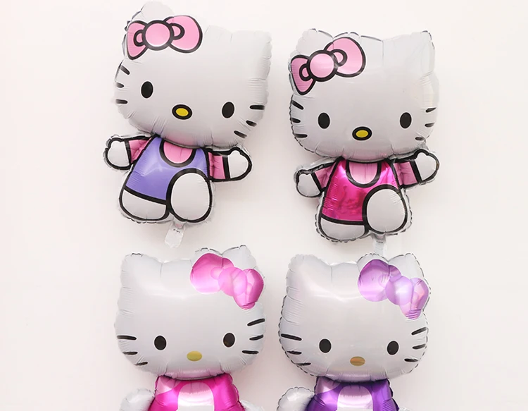 Мультфильм hello kitty алюминиевые воздушные шары для украшения вечеринок детский день рождения свадебное украшение игрушки алюминиевый шар