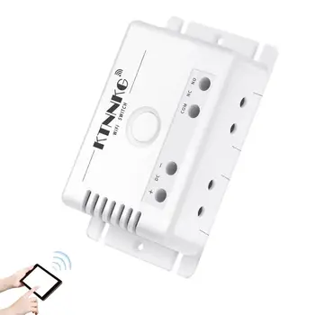 

DC12V 24V TUYA Wifi Wireless Light Switch 1 Gang Remote Lamp Switchs Smart Relay Receiver Module 10A Voice and app Control