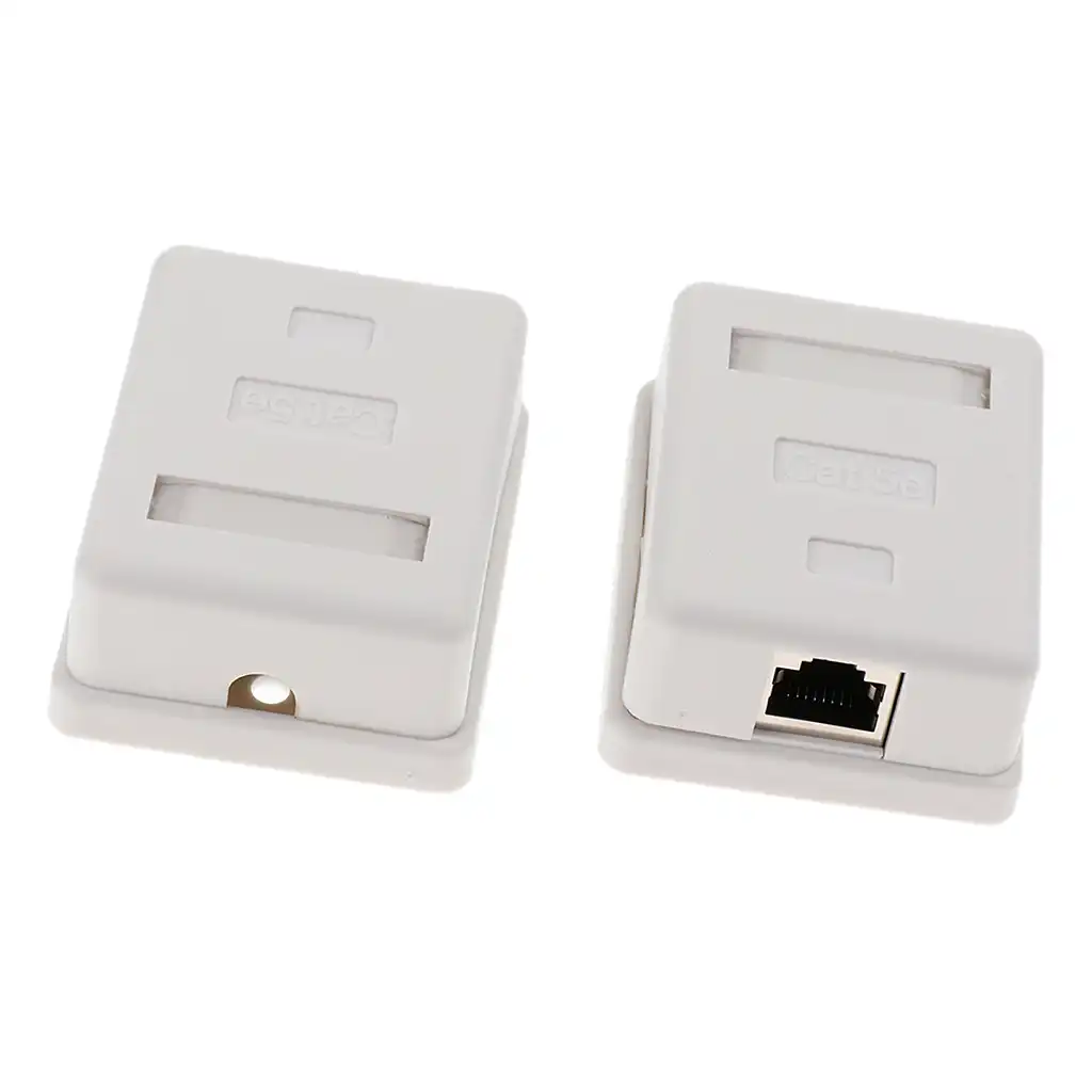 2 X Cat5e Однопортовый разъем для поверхностного монтажа RJ45 лицевая панель
