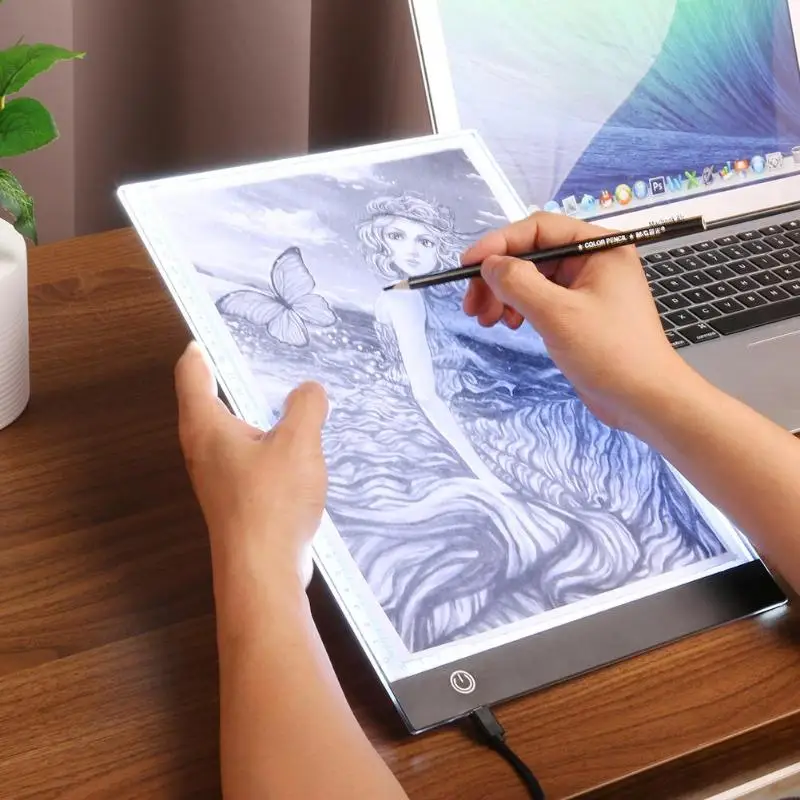 A3 светодиодный планшет для рисования цифровой графический коврик USB светодиодный светильник коробка копировальная доска электронная тонкая художественная графическая живопись письменный стол
