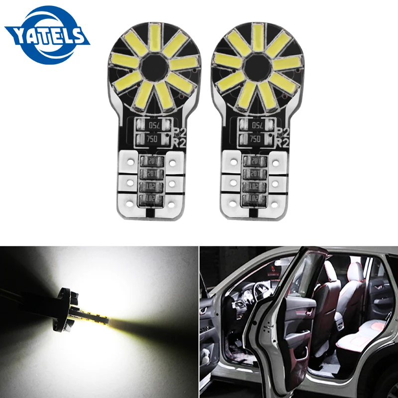 

4 PCS Canbus error-free T10 W5W bright white 18smd 3014 SMD LED car bulb 194 168 6000K canbus Interior Instrument Light bulb