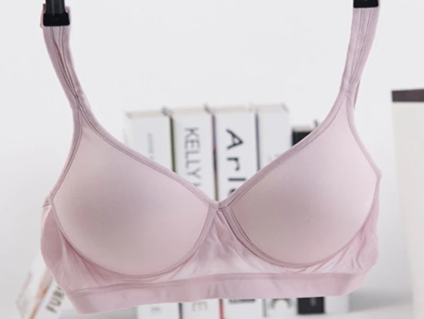 Natural silk Sexy Bras for Women Push Up Lingerie Seamless Bra Bralette Wire Free Brassiere Female Underwear Intimates - Цвет: Gray pink