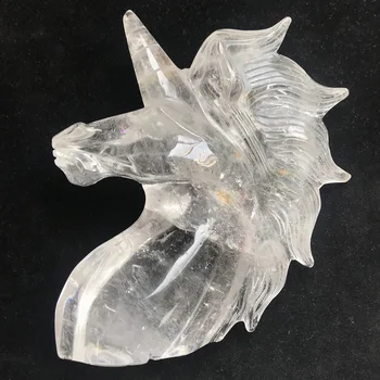 

High Quality Natural Stone Clear Quartz Unicorn Shape Stone Hand Crafted & Polished For Gift &Home Decor WT