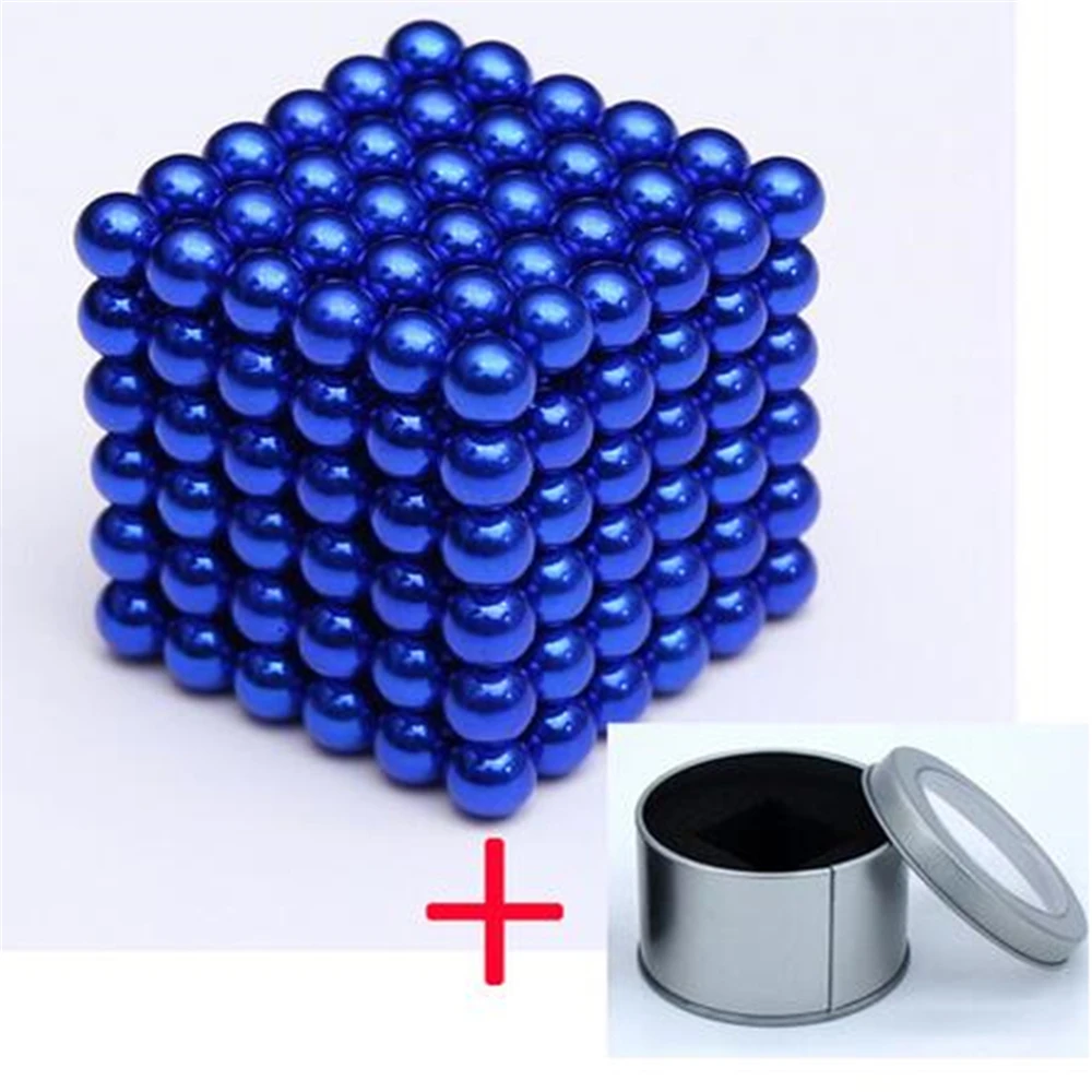 

3mm 216pcs/set with Metal Box Neodymium Cube Magnetic Balls, Neo Cube Puzzle Magnet Education Relax Gift Toy