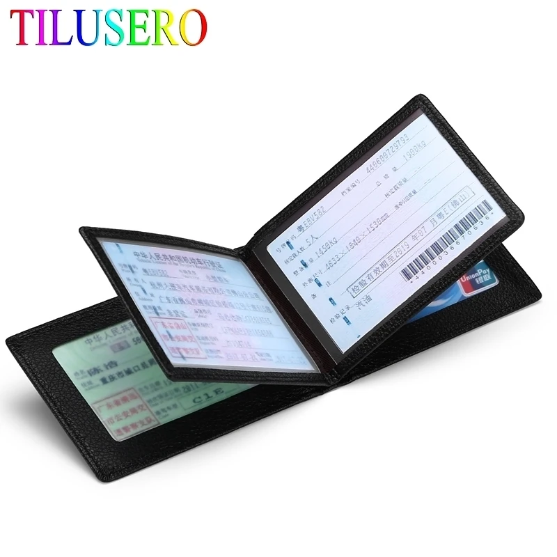 License-Holder Wallet Driver Documents On-Cover Business-Id Pass Certificate Pu for Car