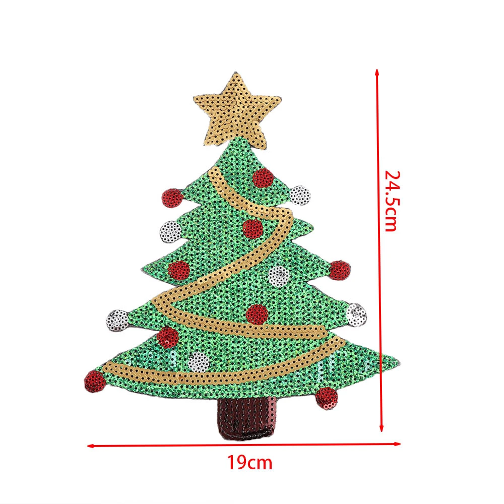 Vaqueros para decoración de sombreros y suéter, apliques de lentejuelas para coser, accesorio de ropa, ropa diseño árbol de Navidad|Parches| - AliExpress