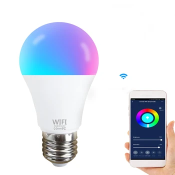 

Smart WiFi E27 Bulb RGB+CW AC85-260V Supports Home Voice Control APP Control for Desk Lantern Table Spotlight Lamp