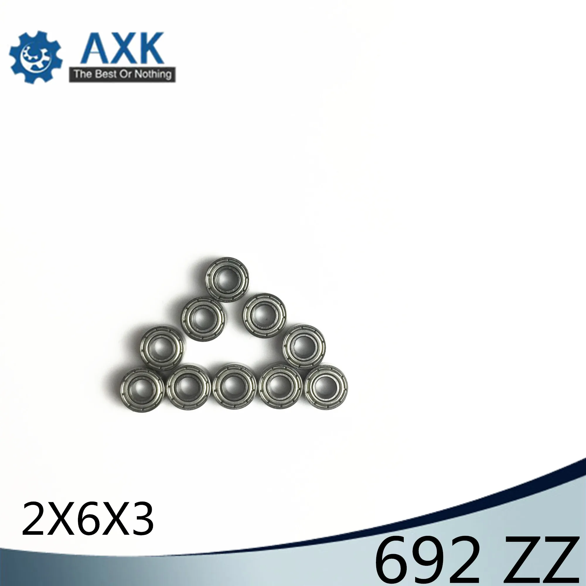 692ZZ ABEC-1 (10PCS)  2x6x3mm  Miniature Ball Bearings 619/2ZZ