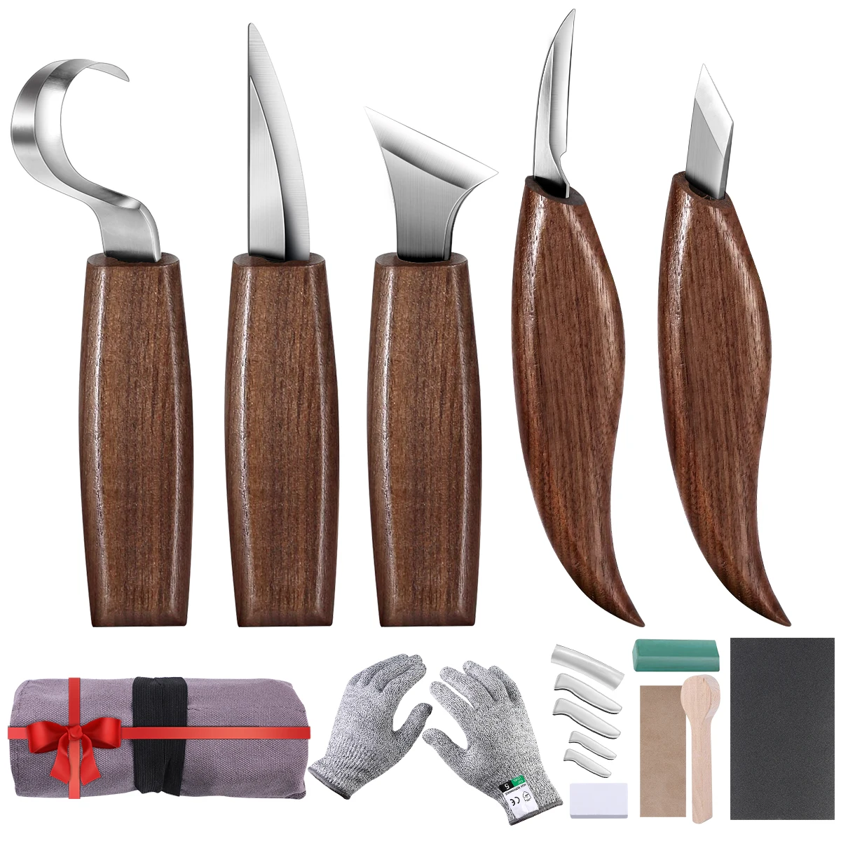 

Chisel Woodworking Cutter Hand Tool Set Wood Carving Knife DIY Peeling Woodcarving Sculptural Spoon Carving Cutter