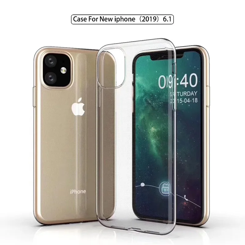 

NEW 2019 Shockproof Transparent Silicone Phone Case For iPhone 11pro MAX case for iphone 11 11pro max Clear protection Back Case