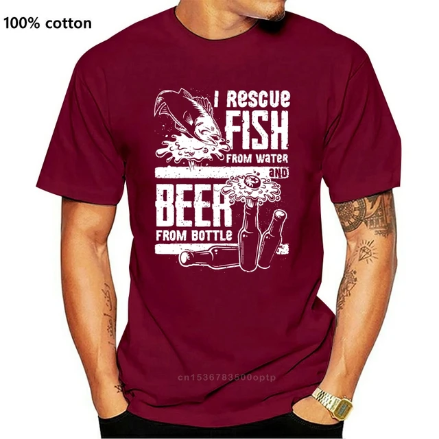 Funny Fishing Shirt Beer Fisherman T 