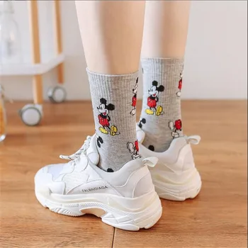 

Korean Style Mickey Socks Fashion Novelty Warm Cartoon Mouse Socks Wild Comfortable Breathable Cotton Sokken Dropshopping 2019