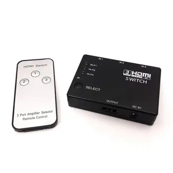 

HDMI 3 Port Switch Splitter Hub with Remote 1080p for PS3 PS4 One HDTV