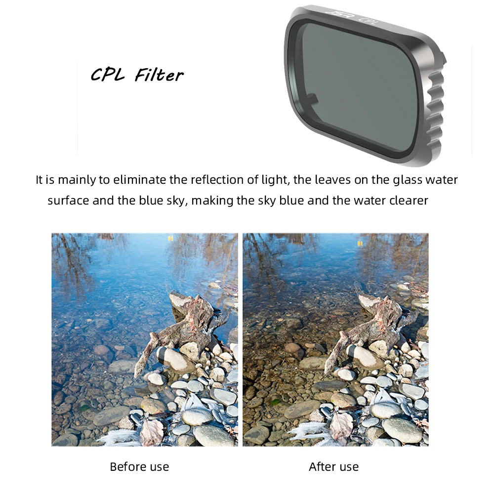 Filtres pour DJI ND PL CPL UV en lot de 6/8 pièces, alliant protection et créativité.