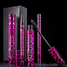 2 шт. набор Тушь для ресниц красный леопард черный Жидкий Макияж глаз 24H стойкий водонепроницаемый не размазывается макияж инструменты для макияжа