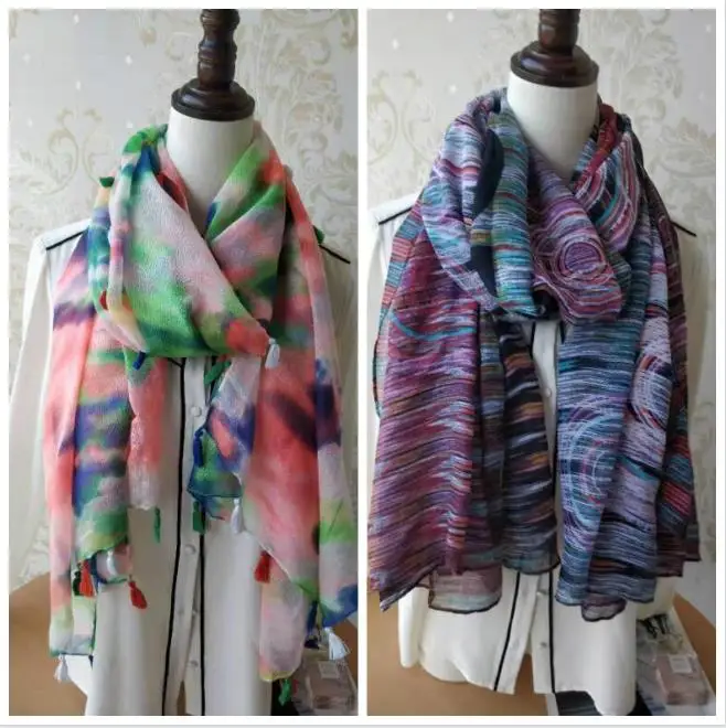 

2019 summer Spanish Flower Shawl Lady Printed Wrong Scarf
