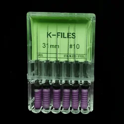 Premium Stainless Steel Dental Endodontic Instruments - Root Canal K Files (K File 31mm 10)
