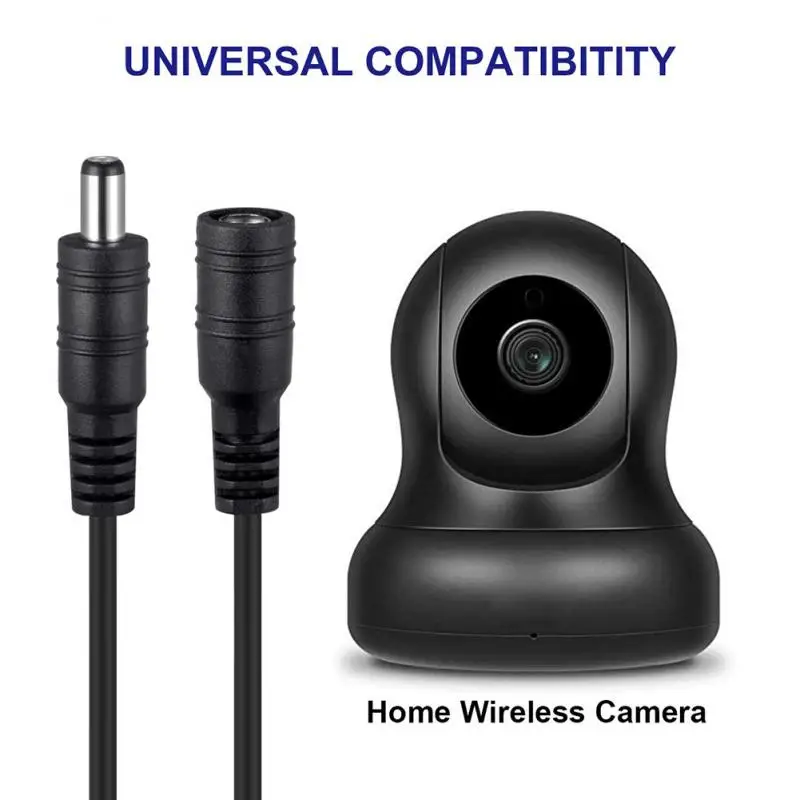 

1pcs Power Extension Cable Camera Security Camera Extension 1M 2M Male Female Cord For Router And Led Strip Electrical Equipment