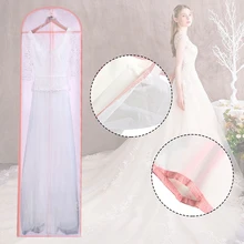 Нетканый тканевый чехол для свадебного платья пылезащитный чехол для свадебной одежды длинный защитный чехол для одежды