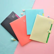 Cute Smile Face 8 Grids Organ Bag A4 Document Bags Organizer Paper Holder Business Expanding File Folder Office School Supplies