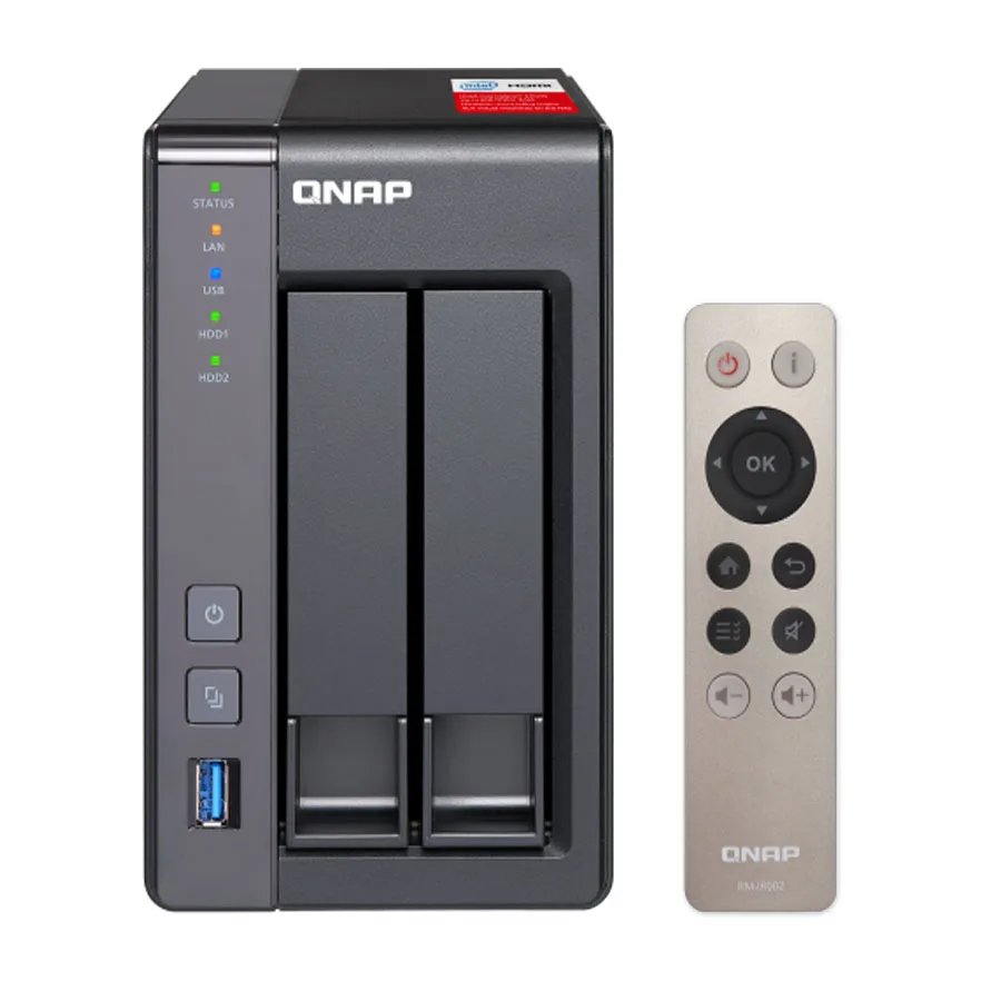 QNAP nas TS-251+ 2-bay diskless nas, nas сервер nfs Сетевое хранилище Облачное хранилище, 2 года гарантии